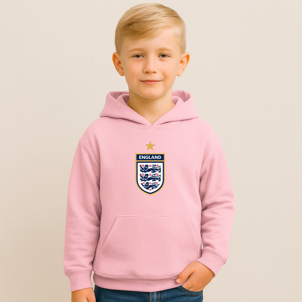 Youth Kids England National Soccer Team  Pullover Hoodie