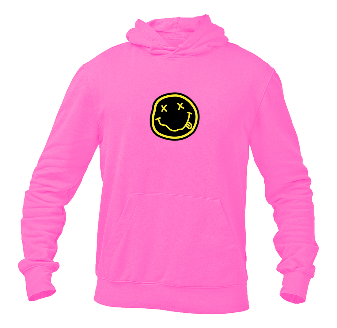 Men's Nirvana Yellow and Black Face Pullover Hoodie