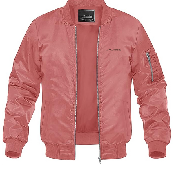 Men's Banana Republic Lightweight Bomber Jacket Windbreaker Softshell Varsity Jacket Coat