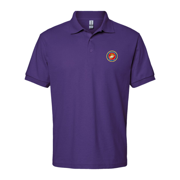 Men's  USMC Emblem Dry Blend Jersey Polo