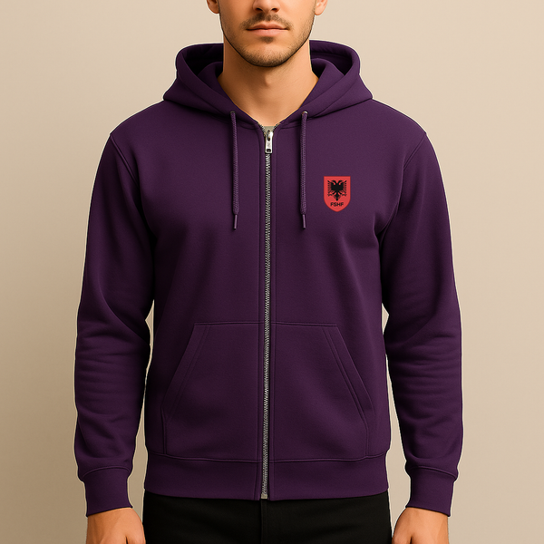 Men's Albania National Soccer Team Zipper Hoodie