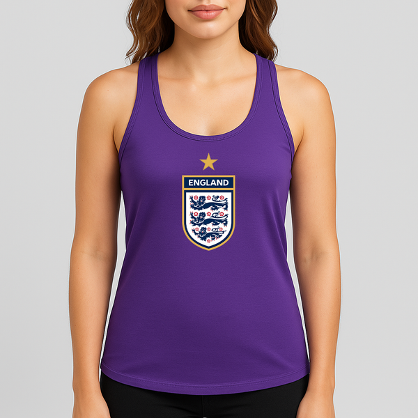 Women's England National Soccer Team  Racerback Tank Top