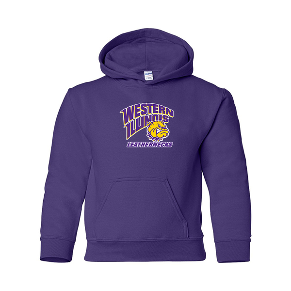Youth Western Illinois Leathernecks Gildan Heavy Blend  Hooded Sweatshirt