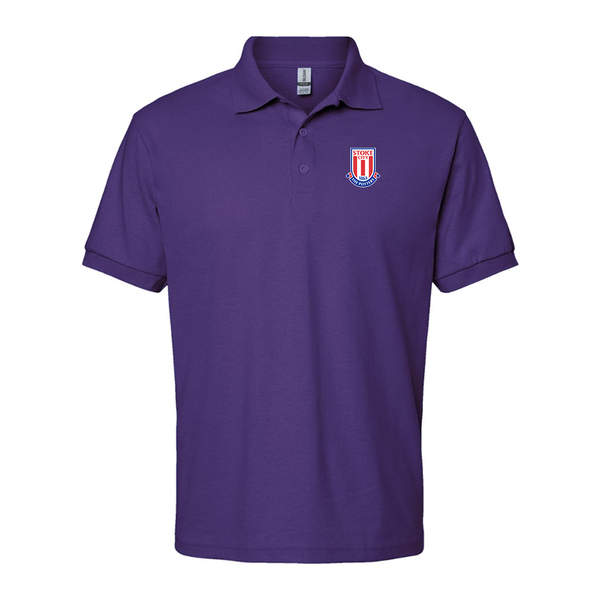 Men's Stoke City Soccer  Gildan Dry Blend Jersey Polo