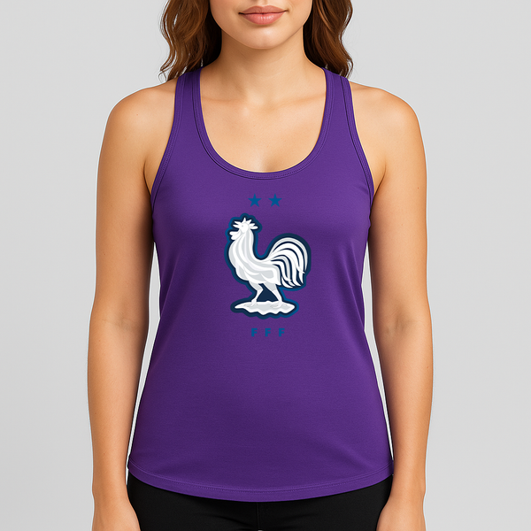 Women's France National Soccer Team  Racerback Tank Top