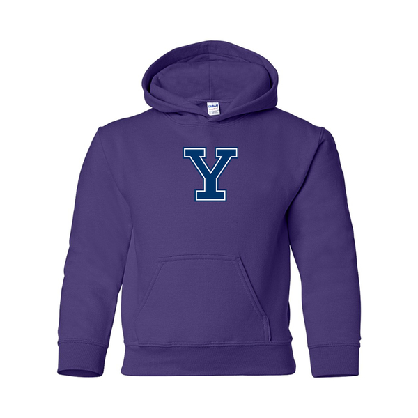Youth  Yale Bulldogs Gildan Heavy Blend  Hooded Sweatshirt