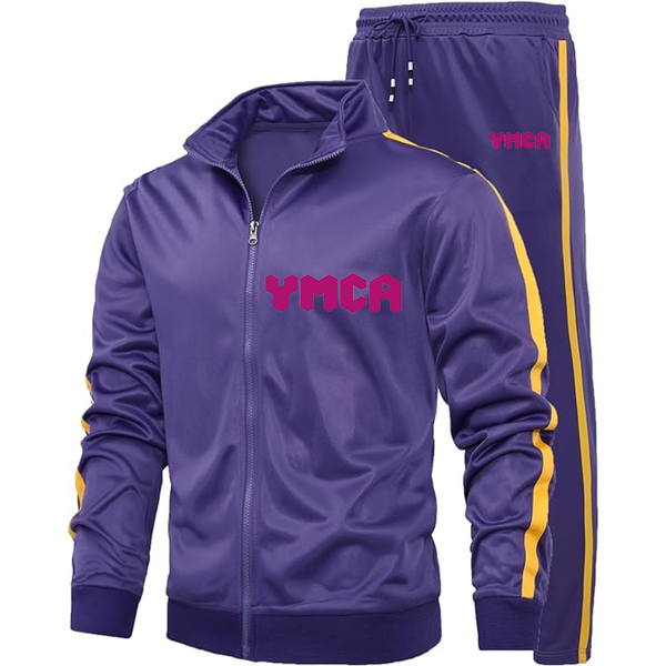 Men's   YMCA Mauve  Dri-Fit TrackSuit