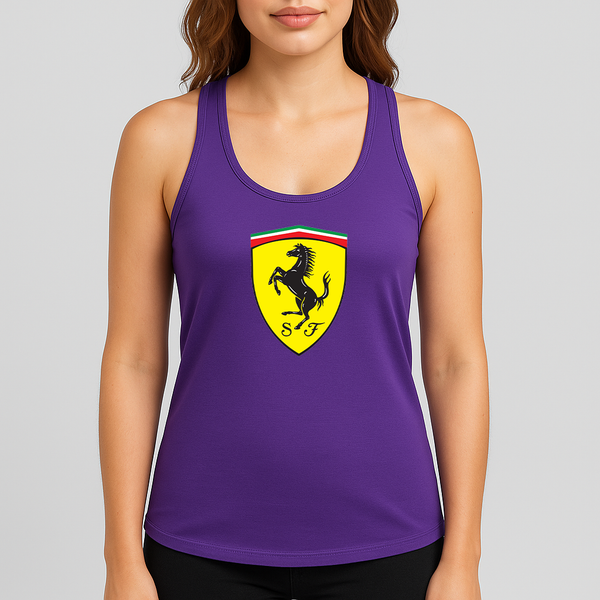 Women's Ferrari Motorsport Car Racerback Tank Top