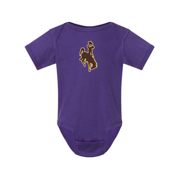 Wyoming Cowboys  Rabbit Skins Infant Baby Rib Bodysuit