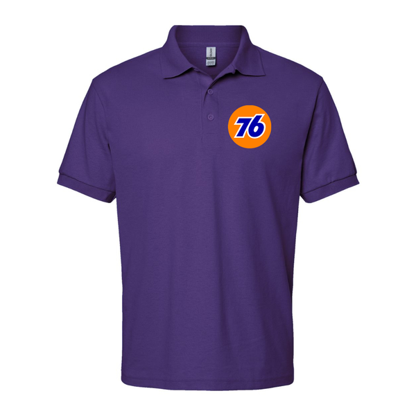 Men's 76 Gas Station  Gildan Dry Blend Jersey Polo