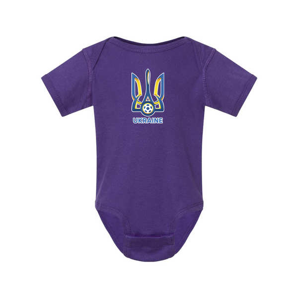 Ukraine National Football Soccer Team Rabbit Skins Infant Baby Rib Bodysuit