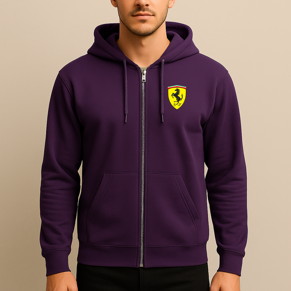 Men’s Ferrari Motorsport Car Zipper Hoodie