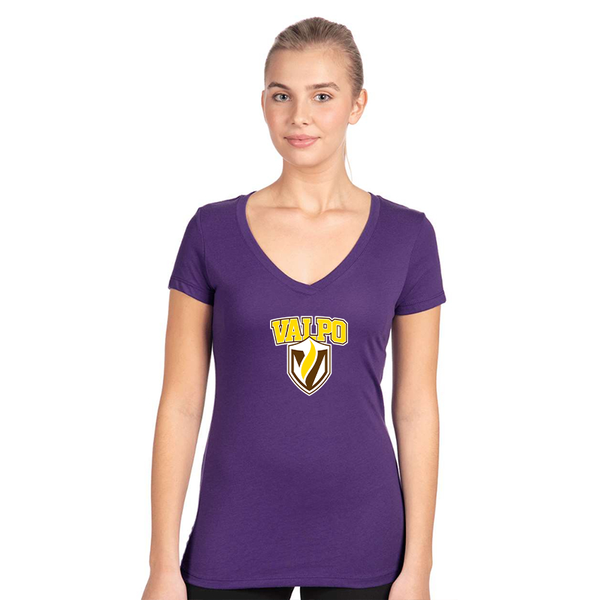 Women's Valparaiso Crusaders Next Level V-Neck T-Shirt