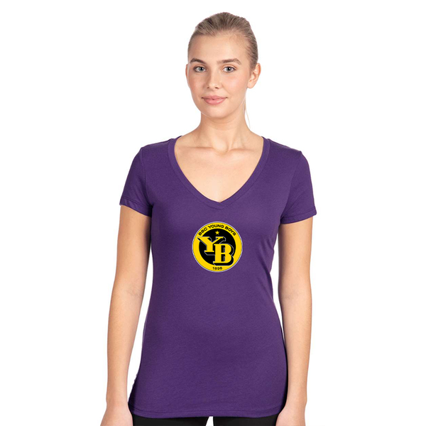 Women's  Young Boys Soccer Next Level V-Neck T-Shirt