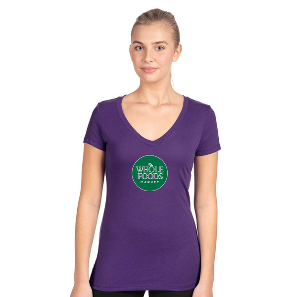 Women's Whole Foods Market  Next Level V-Neck T-Shirt