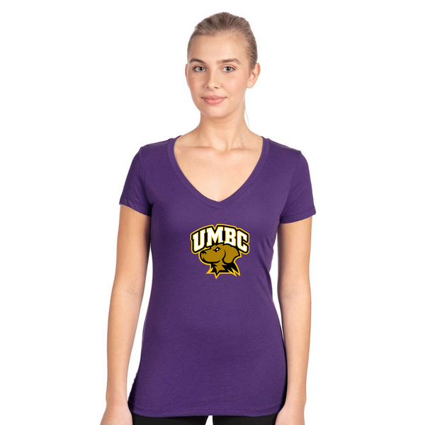 Women's UMBC Retrievers   Next Level V-Neck T-Shirt
