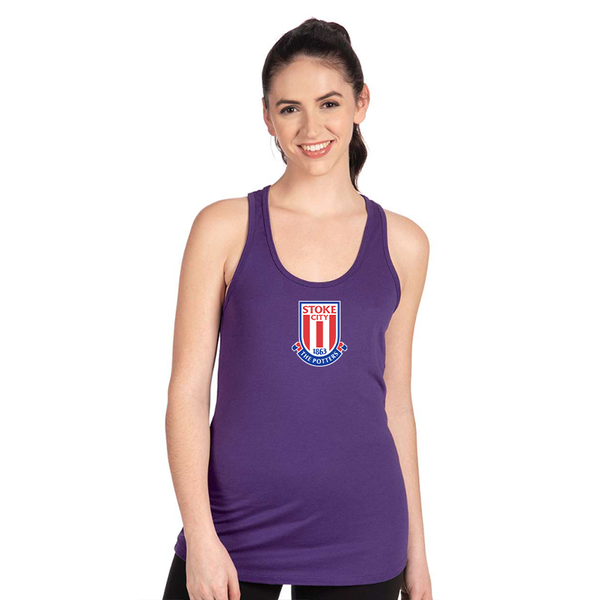 Women's Stoke City Soccer Next Level Ideal Racerback Tank