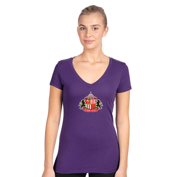 Women's Sunderland AFC Soccer  Next Level V-Neck T-Shirt