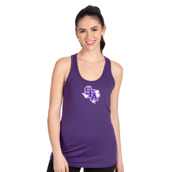 Women's Stephen F. Austin Lumberjacks  Next Level Ideal Racerback Tank