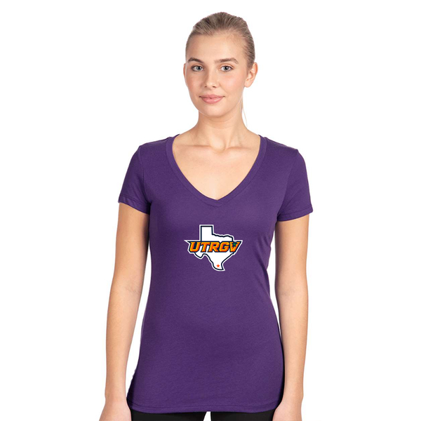 Women's UTRGV Vaqueros  Next Level V-Neck T-Shirt