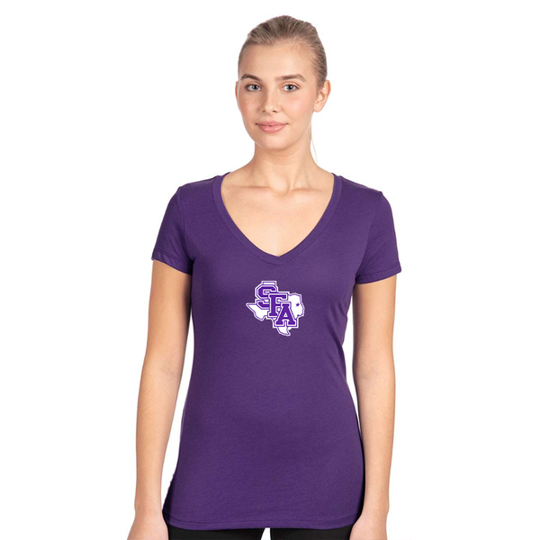 Women's  Stephen F. Austin Lumberjacks   Next Level V-Neck T-Shirt