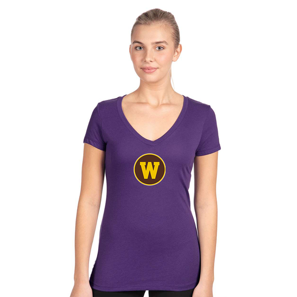Women's Western Michigan Broncos Next Level V-Neck T-Shirt