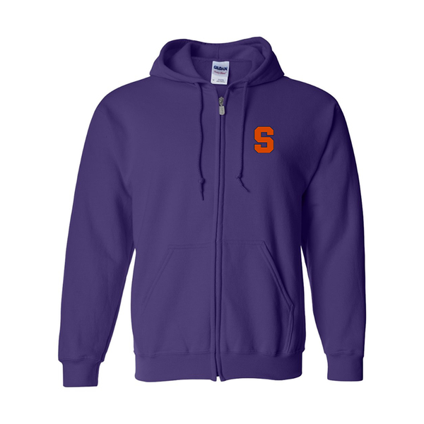 Men's Syracuse Orange Gildan  Heavy Blend Full Zip Hooded Sweatshirt