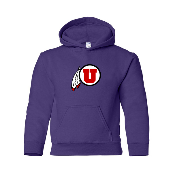Youth  Utah Utes Gildan Heavy Blend  Hooded Sweatshirt