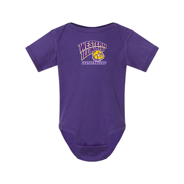 Western Illinois Leathernecks  Rabbit Skins Infant Baby Rib Bodysuit