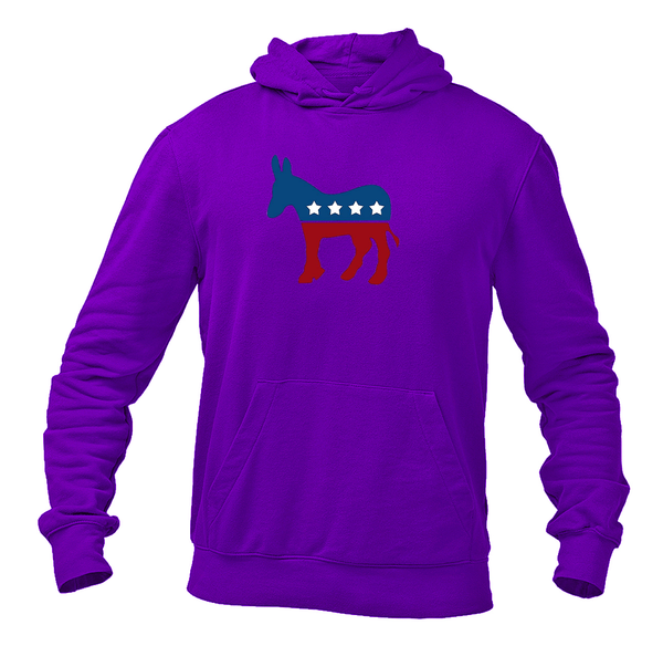 Men's  Democrat Election Symbol Softstyle Midweight Hooded Sweatshirt