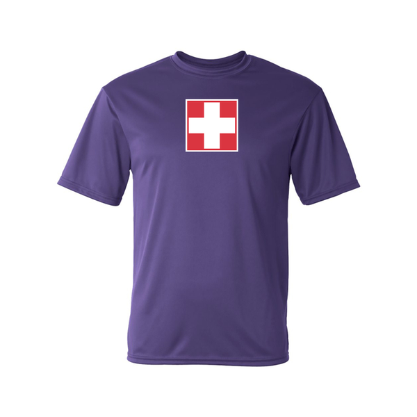 Men's Switzerland National Football Soccer Team Polyester T-Shirt
