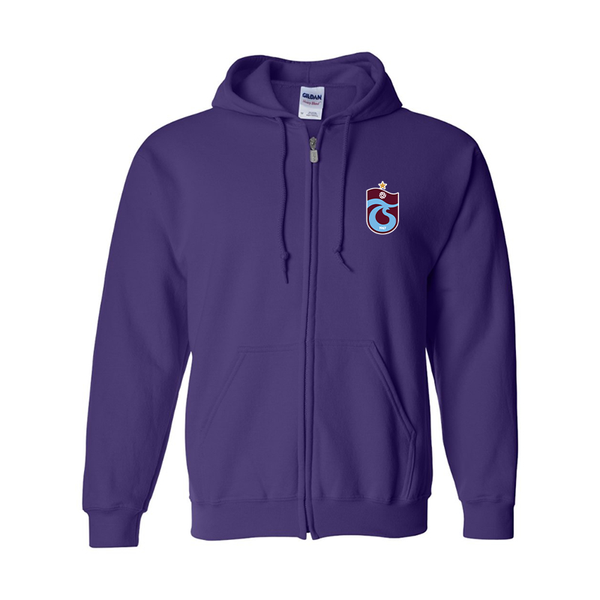Men's Trabzonspor Soccer Gildan  Heavy Blend Full Zip Hooded Sweatshirt