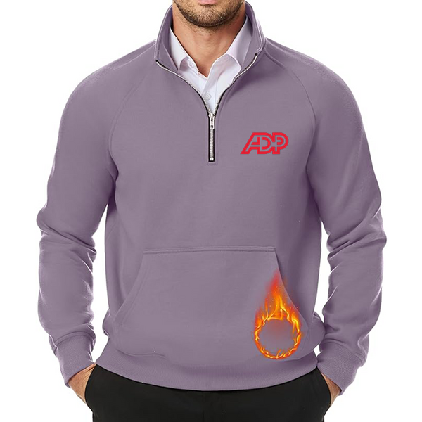 Men's  ADP JMIERR Quarter Zip Pullover Heavy Sweatshirts Warm Fleece Sweatshirt Polo Shirt with Pockets