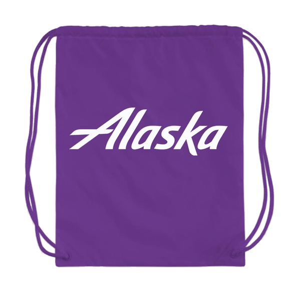Alaska Airline Drawstring Bag