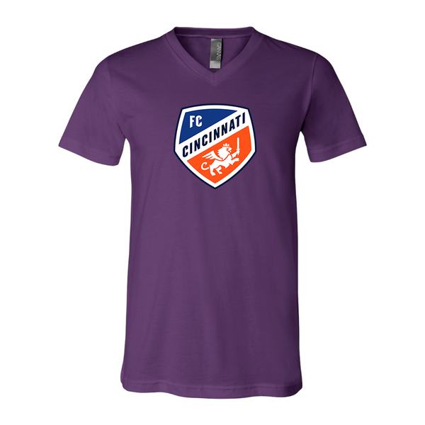 Men's FC Cincinnati BELLA + CANVAS - Jersey V-Neck T-Shirt