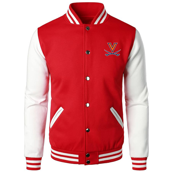 Men's  Virginia Cavaliers Varsity Baseball Jacket Cotton Blend Letterman Jackets