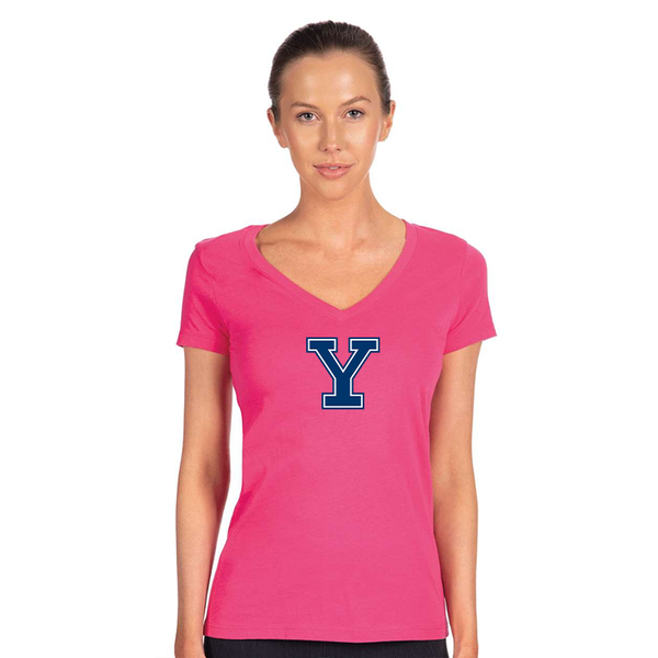 Women's Yale Bulldogs  Next Level V-Neck T-Shirt
