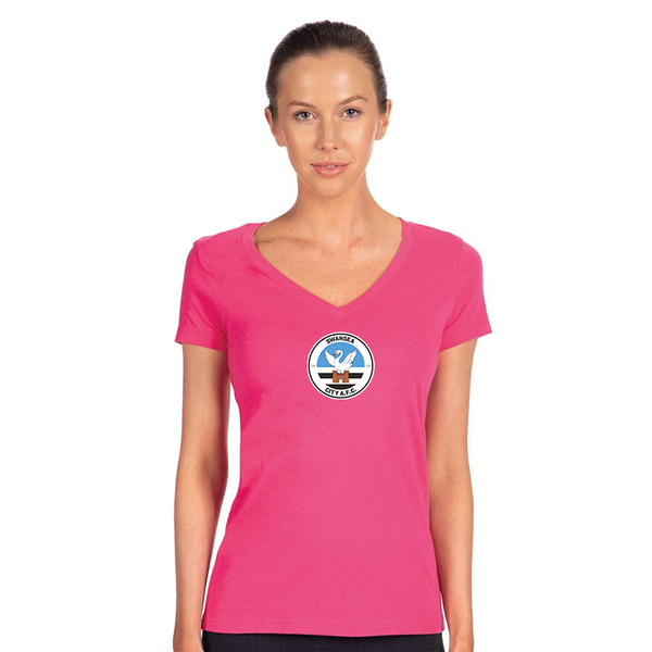 Women's Swansea City Soccer  Next Level V-Neck T-Shirt