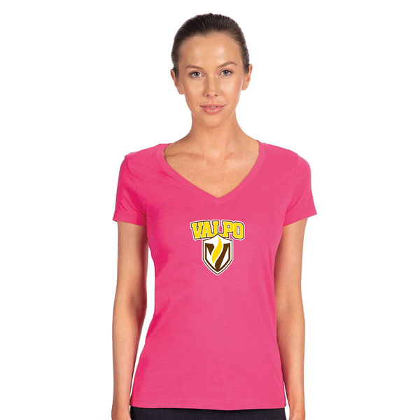 Women's Valparaiso Crusaders Next Level V-Neck T-Shirt