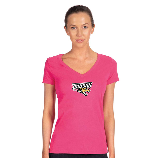 Women's Towson Tigers  Next Level V-Neck T-Shirt