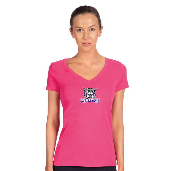 Women's Weber State Wildcats Next Level V-Neck T-Shirt