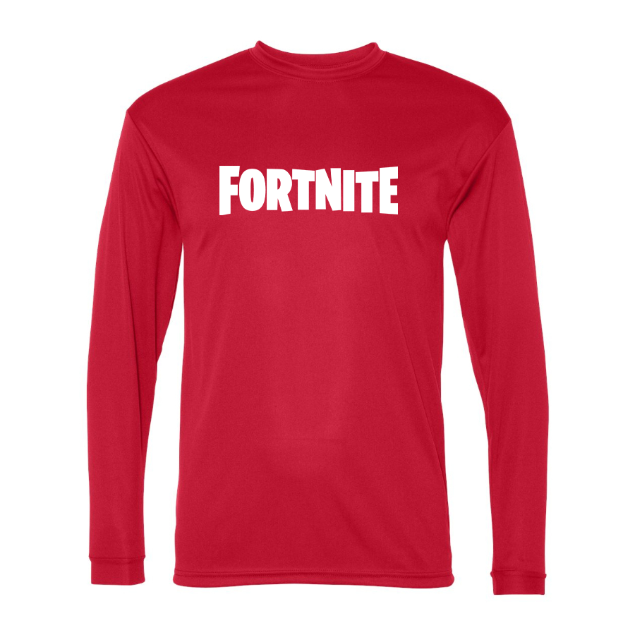 Men’s Fortnite Battle Royale Game- Polyester Long Sleeve T-Shirt