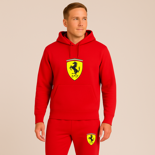 Men’s Ferrari Motorsport Car Hoodie Joggers Set