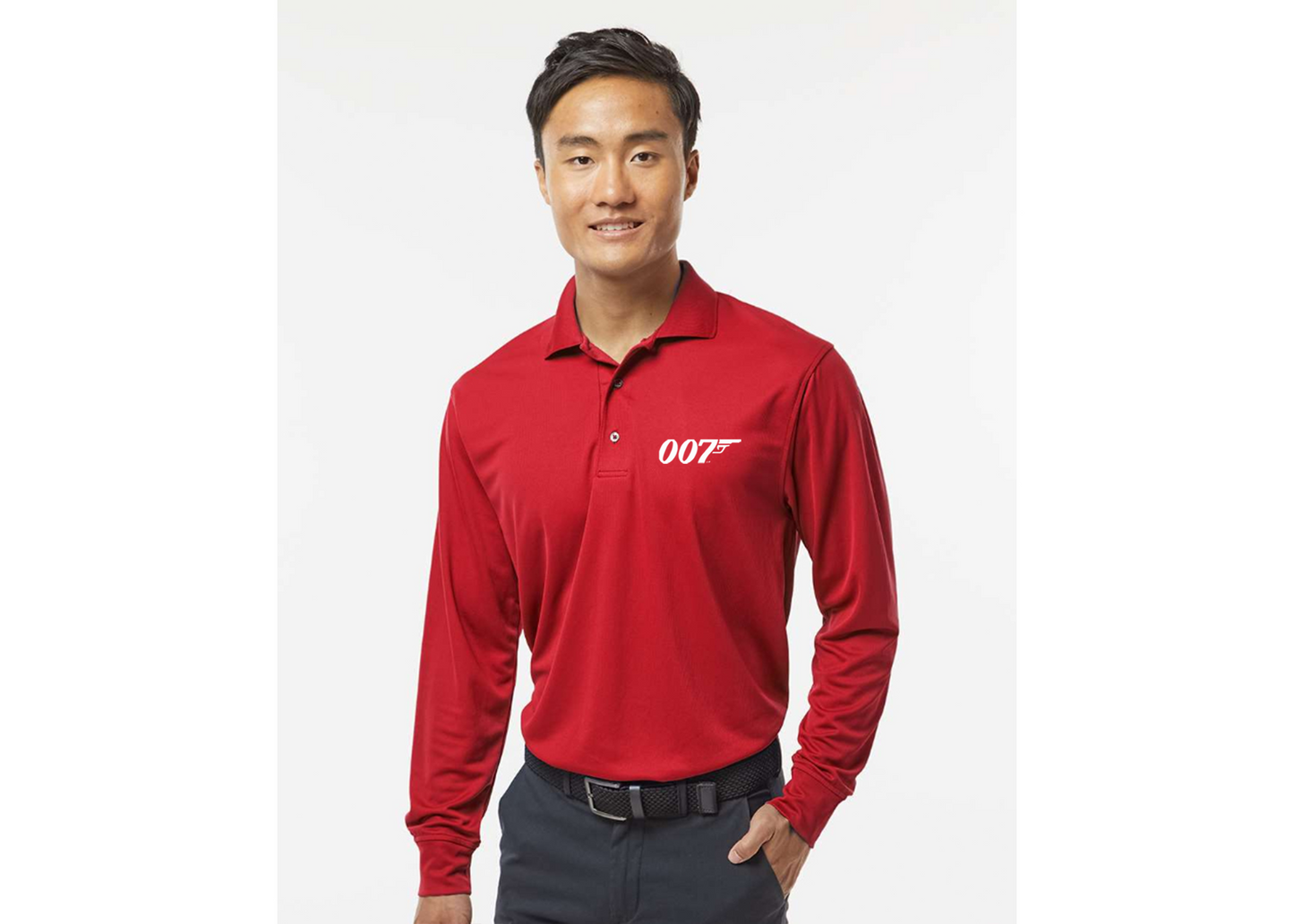 Men's 007 James Bond Movie - Paragon - Prescott Long Sleeve Polo - 110