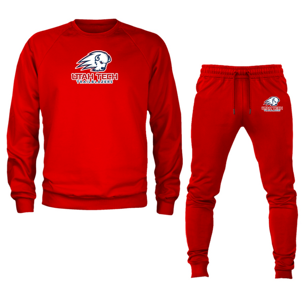 Men's Utah Tech Trailblazers Crewneck Sweatshirt Joggers Suit