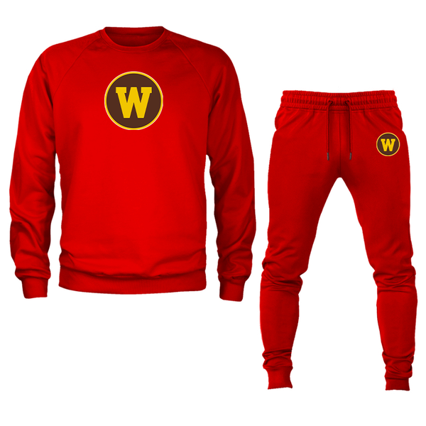 Men's Western Michigan Broncos  Crewneck Sweatshirt Joggers Suit