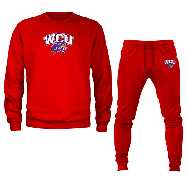 Men's Western Carolina Catamounts Crewneck Sweatshirt Joggers Suit