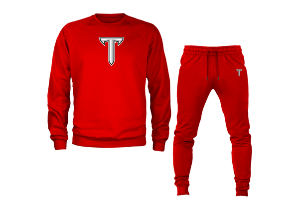 Men's Troy Trojans Crewneck Sweatshirt Joggers Suit