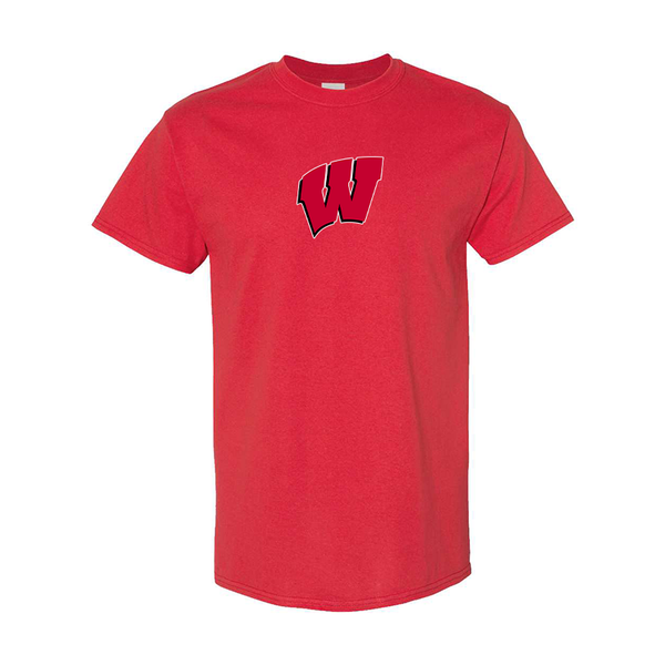 Men's  Wisconsin Badgers  Gildan Heavy Cotton T-Shirt