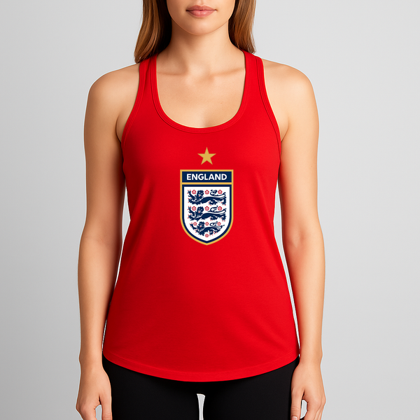 Women's England National Soccer Team  Racerback Tank Top